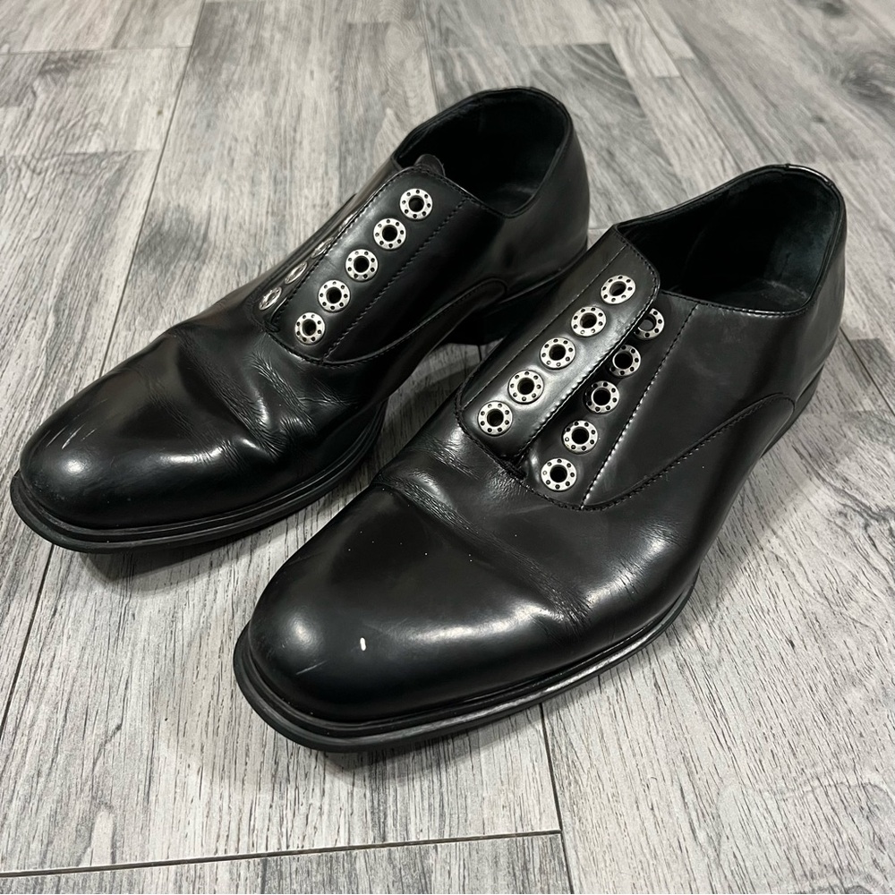 Cesare Paciotti Mens Shoes Size 6 US  Black Laceless Derby - Picture 2 of 11